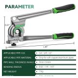 Antstone 1/4" 3/8" 1/2" O.D. Tubing Bender 3 in 1 Tube Bender 180° HVAC Copper Aluminum Tubes Bending Tool for Air Conditioning Refrigeration Repair