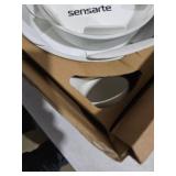 SENSARTE 9 Piece Pots and Pans Set, Nonstick Detachable Handle Cookware, Induction Kitchen Cookware Set with Removable Handle, Healthy Non Stick for RV, Dishwasher Oven Safe (White)