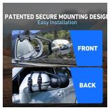 MirroGuard Extended Towing Mirrors, Universal Clip-On Side Mirror Extensions for Pickups, RVs, and Trailers, Tow Mirrors with Extenders (Model MG91)