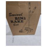 TIMINGILA 36\" Pooper Scooper Swivel Bin & Rake with 100 Dog Poop Bags,Adjustable Long Handle for No-Bend Cleanup,Portable Non-Breakable Dog Poop Scooper for Large Medium Small Dogs