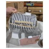 NCVI Breastmilk Cooler Bag with 2 Ice Pack, Breast Pump Bag with Cooler Fits 6 Bottles, Double Layer Breast Milk Baby Bottle Cooler Bag, for Travel, Nursing Mom Daycare, Work, Picnic (Stripe)