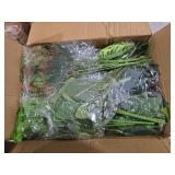 Alupssuc 24 Bundles Artificial Plants Outdoor, UV Resistant Fake Ferns Greenery Stems Shrubs Faux Bushes Leaves Plastic for Indoor Outside Porch Garden Patio Window Office Entrance Bathroom Decor