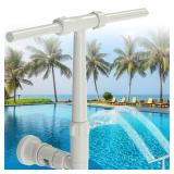 Dual Spray Pool Fountain, 10-20°F Cooler Water for Above/In-Ground Pools, Dual Spray Waterfall Sprinkler Fountain, Adjustable Waterfall Cooling and Relaxation