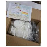 Onemorello 100 Sets Button Maker Supplies, 2.95 inch / 75mm Button Parts Buttons Supplies, Approx. 3 in Blank Badge Parts with Blank Paper for Buttons Maker Machine Pin Maker Press