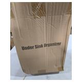 Under Sink Organizer, 2 Packs 2 Tier Under Sink Organizers and Storage, Slide out Pull out Cabinet Organizer Shelf, Metal Sliding Drawer for Kitchen Bathroom Pantry Cabinet Closet Organization Rack