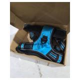 tobeDRI No Pull Dog Harness Adjustable Reflective Oxford Easy Control Medium Large Dog Harness with A Free Heavy Duty 5ft Dog Leash (L (Neck: 18\"-25.5\", Chest: 24.5\"-33\"), Blue Harness+Leash)