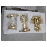 Suoedd Gold Frog Figurines Yoga Decor 3.7In Set of 3 Frog Yoga Statues for Modern Living Room Desk Table Home Office Bookshelf Shelves Sculptures Decor,Gifts for Mom Women