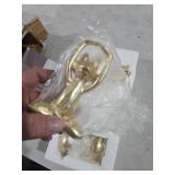 Suoedd Gold Frog Figurines Yoga Decor 3.7In Set of 3 Frog Yoga Statues for Modern Living Room Desk Table Home Office Bookshelf Shelves Sculptures Decor,Gifts for Mom Women