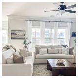 zeerobee Linen Curtains for Living Room/Bedroom 96 Inches Long 2 Panels Set, Light Filtering Linen Drapes, Textured Natural Light Reducing Privacy Curtains, W50 x L96, White