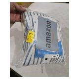 Awellife Farmhouse Blue Shower Curtain Button Linen Textured Woven Fabric,Pleated Blue Stripe,Country Style,72x72 Inch