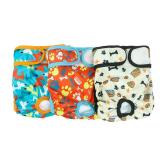 Hi Sprout Female Dog Diaper Reusable Washable Durable Absorbent Cloth Doggie Diapers Pants Dog