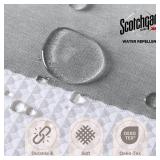 Madison Park Shower Curtain Waffle Weave Striped Pieced Design Fabric Shower Curtain for Bathroom with 3M Scotchgard Moisture Management Premium Spa Quality Modern Standard 72\"x72\" Taupe