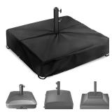 Rileytee Patio Umbrella Base Cover,Outdoor Heavy Duty 600D Waterproof Anti-UV Square Umbrella Stand Base Covers (25\"L x 25\"W x7\"H-Black)