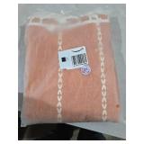 Deeprove Orange Boho Curtains 84 inches Long with Tassel for Bedroom Living Room, Bohemian Farmhouse Terracotta Cotton Linen Burnt Country Window Treatments Fall Halloween Decor, W52 x L84, 1 Panel