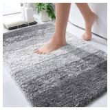 OLANLY Bathroom Rugs Mat 30x20, Extra Soft Absorbent Microfiber Bath Rugs, Rubber Backing, Quick Dry, Machine Washable Bath Mats for Bathroom Floor, Tub and Shower, Home Decor Accessories, Grey