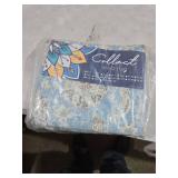 COLLACT Runner Rug 2x5 - Hallway Washable Rug Floral Print Kitchen Vintage Distressed Blue Non Slip Thin Retro Farmhouse for Bedroom Bathroom Laundry Room Doorway