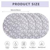 Clysee 4 Pack Washable Whelping Pad Whelping Supplies Absorbent Reusable Puppy Training Pads Reusable Dog Mat for Floor Non Slip Washable Pee Mat for Dogs(Gray,36 Inch)