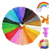 FOTIOMRG 200pcs Twisting Balloons 260 Long Balloons for Balloon Animals, 20 Assorted Colors Premium Quality Magic Skinny Modeling Latex Balloon for Birthday Christmas Party Decorations