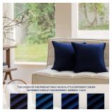 JIAHANNHA Velvet Navy Blue Throw Pillow Covers 18x18 Inches Pack of 2 Soft Decorative Square Cushion Covers for Couch Sofa Bed Livingroom Car,45x45Cm