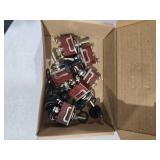 6 Pack Toggle Switch, 3 Pin 12V DC 30A/250V AC 15A, Heavy Duty SPDT ON Off ON Switch, Marine Waterproof Toggle Switch with Boot Cap Cover, for Cars Trucks, Racing Cars, Boats