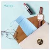 ViddVoom Compact Mini Umbrella for Purse - Lightweight, Pocket-Sized Travel Umbrella with Black UV Coating for Sun Protection, Milky Coffee