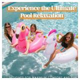 JOYIN 2-Pack Flamingo Unicorn Pool Float - Fun Floaties Inflatable Swimming Pool Tubes Toys Party Decorations, Summer Vacation Lake Beach Floaty Swim Rings Raft Lounger for Adults & Kids
