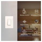 Kasa Smart Light Switch HS200-LA, Light Almond, Single Pole,Neutral Wire Required, 2.4GHz Wi-Fi Light Switch Compatible with Alexa and Google Home, UL Certified, No Hub Required
