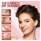 Juskaa Reusable V Line Lifting Mask with Chin Strap for SleepingJaw Exerciser,Light Pink,M