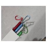 Ecoangel Cruise Ship Essentials,4-Pack reusable Collapsible Stainless Steel Drinking Straws with Aluminum Case,Cleaning Brush,and Keychains-Silver,Blue,Red,Green