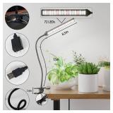 GooingTop Grow Light for Indoor Plants Growing,5000K White Full Spectrum Gooseneck Plant Lamp Clip-on Desk for Pot Plant Seed Starting,Dimmable with Auto Timer