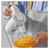 VEVOR Digital Electric Hand Mixer, 5-Speed, 200W Portable Electric Handheld Mixer, with Turbo Boost Beaters Dough Hooks Whisks Storage Bag, Baking Supplies for Whipping Mixing Egg Cookie Cake Cream