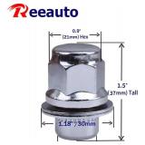 12x1.5 Lug Nuts 20 Pcs Chrome Closed End Mag Style Lug Nuts with Washer 13/16\" (21mm) Hex Compatible with Toyota Camry/Corolla/Tacoma Lexus