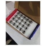 12x1.5 Lug Nuts 20 Pcs Chrome Closed End Mag Style Lug Nuts with Washer 13/16\" (21mm) Hex Compatible with Toyota Camry/Corolla/Tacoma Lexus