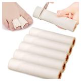 Tondiamo 6 Pieces Foam Toe Protector Sleeves Foam Bandages Tube Toe Cushion for Feet, Bunion, Hammer, Callus Corn, Bliste, Pain Relief(Medium,Beige)