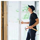 MaxxGeek Sliding Patio Door Handle Set with Mortise Lock, Zinc Diecast, Offset Thumbturn, Fits 1-5/8\" to 1-3/4\" Door Thick, 3-15/16\" Hole Spacing, Non-Handed, White