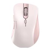 RAPIQUE Bluetooth Wireless Mouse - Dual Bluetooth & 2.4 GHz USB Receiver, Ergonomic Design, Quiet Clicks, Low Power - Multi-Device Compatibility for MacBook, Laptop, Computer, iPad Air/Pro (Pink)