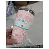 Swig Life 24oz Party Cup, Stackable Insulated Travel Coffee Tumbler with EZ Slider Lid, Cup Holder Friendly, Stainless Steel 24 oz Tumbler, Reusable Coffee Mug (Love All)