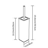 BVL Toilet Brush and Hoder Set Brushed Gold Freestanding for Bathroom