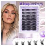 ALICE Lash Clusters Wispy Eyelash Clusters 10-18mm 168pcs Cluster Eyelash Extensions Natural Volume Lash Extensions DIY Individual Lashes with Soft Thin Band