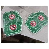 4 Pack No Peeing and No Pooping Dog Sign, Please Be Respectful Keep Off The Grass Yard Signs with Metal Wire H-Stakes, Double Sided, 12.6\" x 9.5\", UV Protected, Waterproof, Outdoor Use