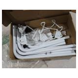 Pool Cover Holder, 4Pcs Solar Pool Cover Holder, Adjustable U-Shaped Hooks Keep for Framed Above-Ground Swimming Pools, Easy to Install & Store (White)