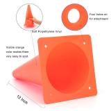 12 Inch 12 Pack Orange Traffic Training Cones, Plastic Safety Parking Cones, Agility Field Marker Cones for Soccer Basketball Football Drills Training, Outdoor Sport Activity & Festive Events