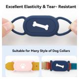 Waterproof Silicone Case Holder for Galaxy Smarttag2, 2 Pack Pet Dog Cat Collars, Anti-Lost Scratch Resistant Holder Accessory Protective Cover for Samsung Galaxy Smart tag2 (Pink/Blue)