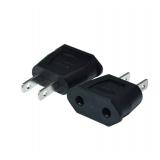 Socket Plug Adapter Europe EU Euro to US Travel Charger AC Power Converter 2PCS(Black)