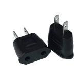 Socket Plug Adapter Europe EU Euro to US Travel Charger AC Power Converter 2PCS(Black)