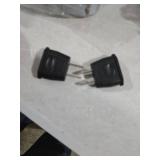 Socket Plug Adapter Europe EU Euro to US Travel Charger AC Power Converter 2PCS(Black)