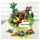 OuMuaMua Dinosaur Toys, Plastic Dinosaur Figure Set, Ideal Education Toys for Kids, Including T-Rex, Stegosaurus, Monoclonius, 6 to 7 Inch Large Size, 6 Pack