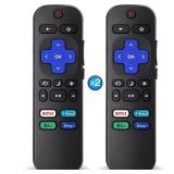 2Pcs Replacement Remote Control Compatible for Roku TV, Universal Remote Fit for Hisense/Onn/TCL/Sharp/Element/Philips/Hitachi/JVC/RCA/Insignia/Sanyo/LG RokuSeries Smart TVs (Not for RokuStick & Box)