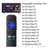 2Pcs Replacement Remote Control Compatible for Roku TV, Universal Remote Fit for Hisense/Onn/TCL/Sharp/Element/Philips/Hitachi/JVC/RCA/Insignia/Sanyo/LG RokuSeries Smart TVs (Not for RokuStick & Box)