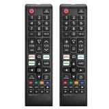 Pack of 2 New Universal Remote for All Samsung TV Remote, Replacement Compatible for All Samsung Smart TV, LED, LCD, HDTV, 3D, Series TV